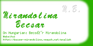 mirandolina becsar business card